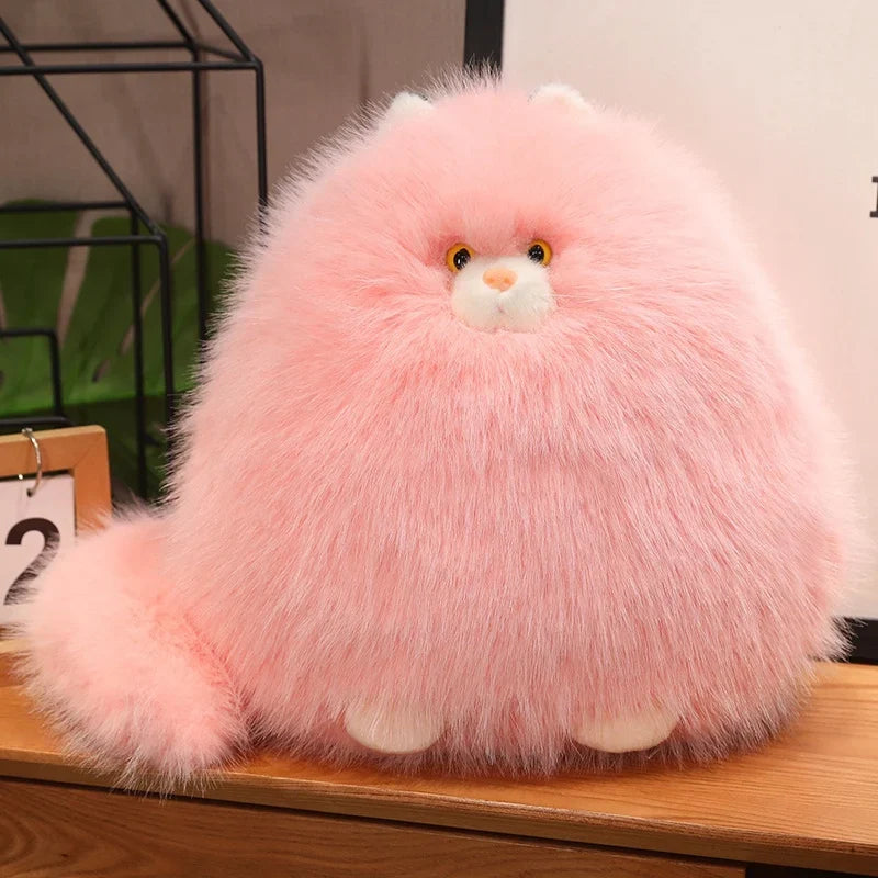 Fluffy Cat Plush Toy – Soft Stuffed Cat Pillow