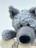 Gray Wolf Plush Toy – 15.7" (40cm) Fluffy Stuffed Animal