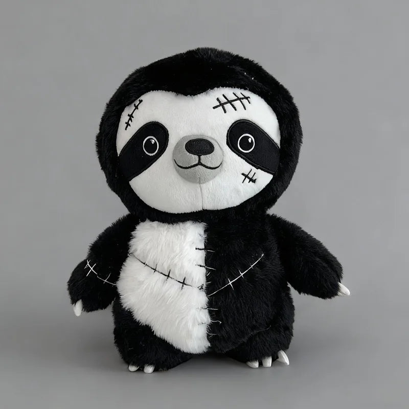 Dark Sloth Plush Toy – Gothic Stuffed Animal Decoration