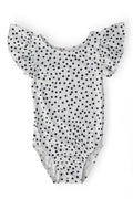 Scattered Dot S/S Flutter Sleeve Leotard