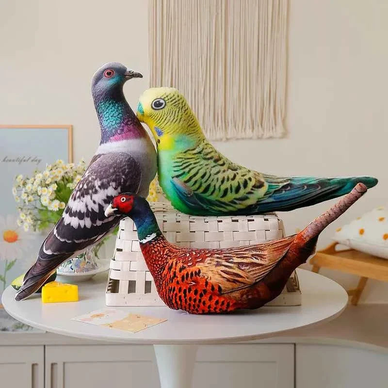 Simulation 3D Birds Plush Toys Soft Stuffed Animals Goose