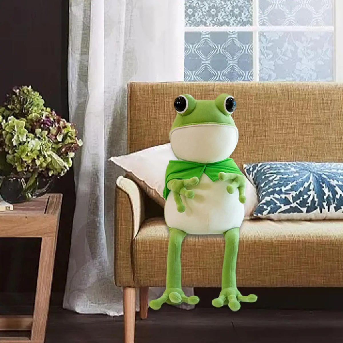 Cute Frog Plush Toy – Hooded Frog Stuffed Animal Pillow