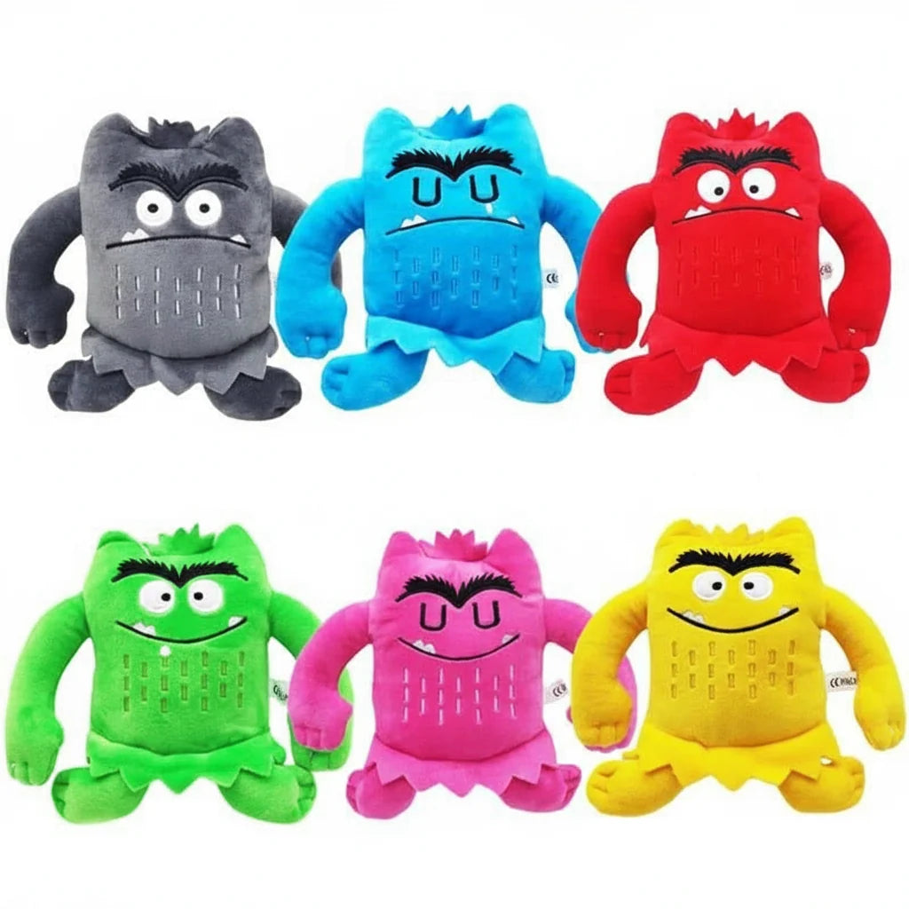 Emotion Monster Plush Toy Set – 6PCS Soft Sensory Stuffed Animals