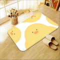 Cute Yellow Duck Face Doormat Non-Slip Absorbent Rug