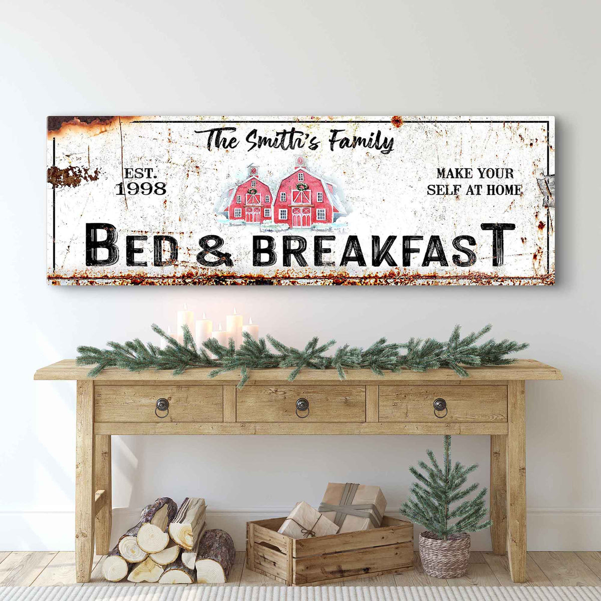 Christmas Bed & Breakfast Sign
