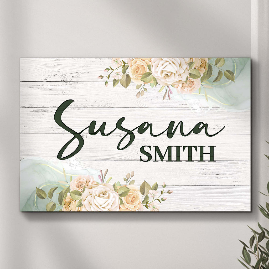 Floral Girls Room Sign