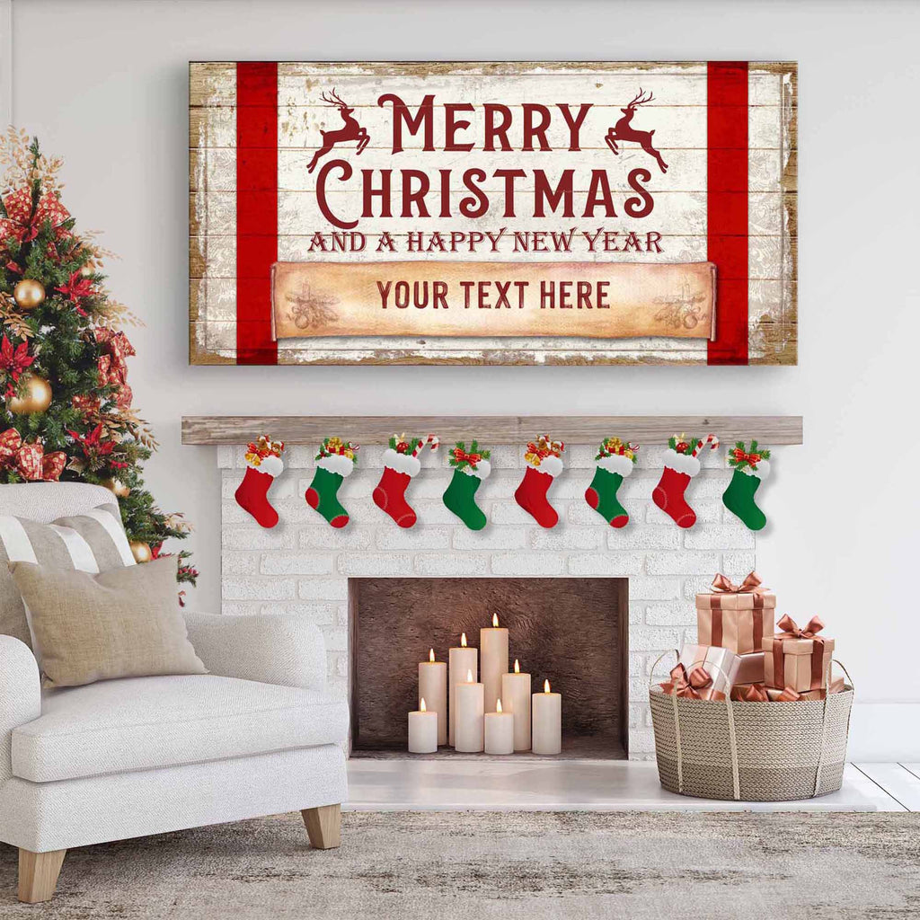 Merry Christmas And A Happy New Year Sign