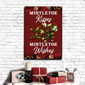 Kisses And Wishes Mistletoe Sign