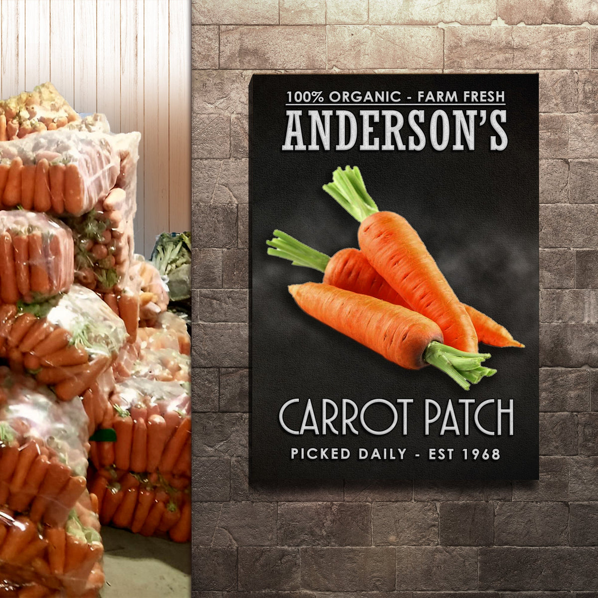 100% Organic Carrot Patch Sign