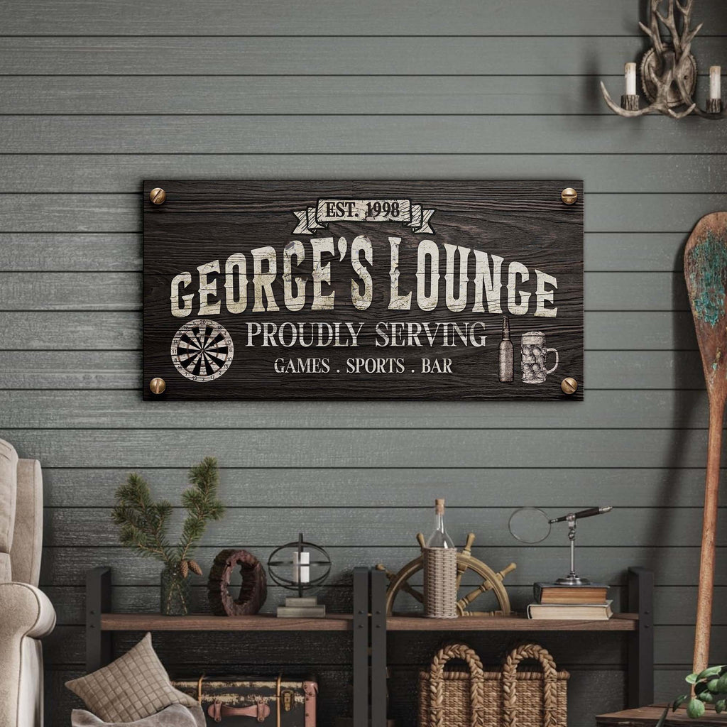 Proudly Serving Lounge Sign