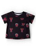 Texas Tech Black Raider Red Ruffle Pocket Tee