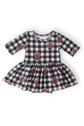 Texas Tech Plaid Raider Red 3/4 Sleeve Twirl Bodysuit