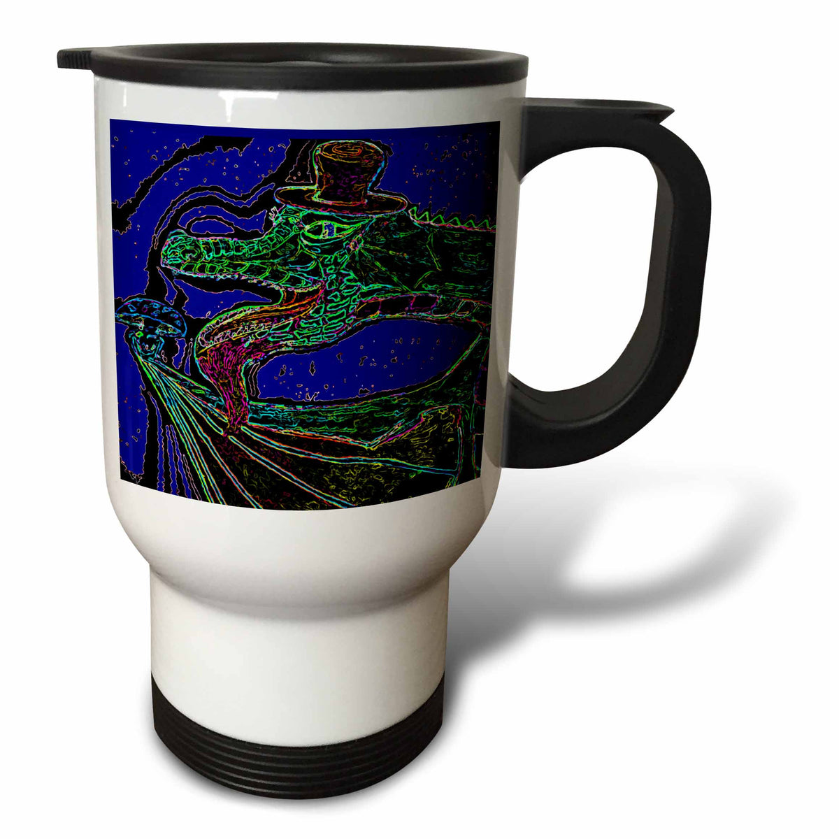 3dRose AlienJunkyard Folk Art - Yeti Man - Travel Mugs (tm_12728)