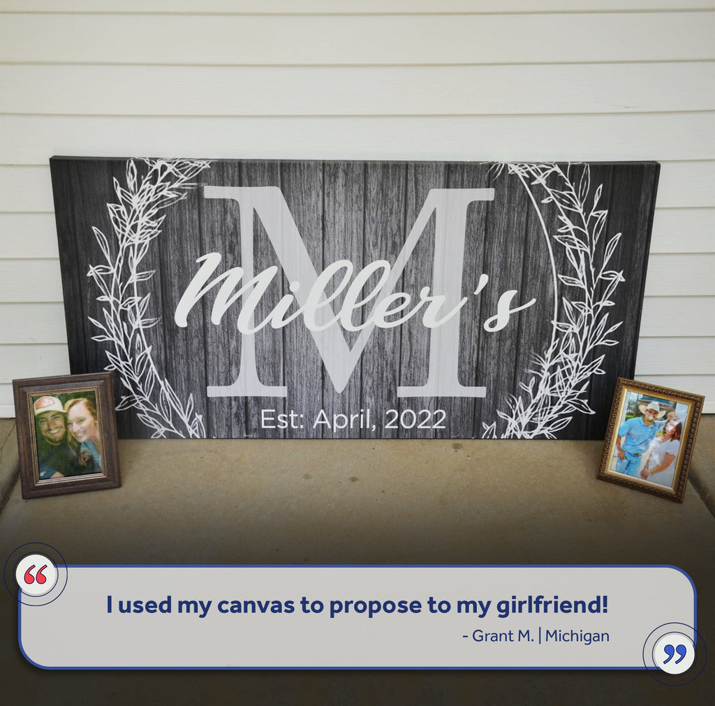 Family Name Sign -  Monogram Sign