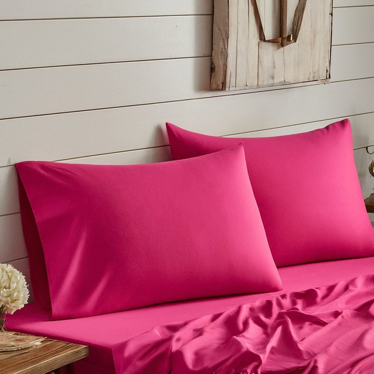 Tache Microfiber Rose Pink Bed Sheet Set (505-RP-BSS)