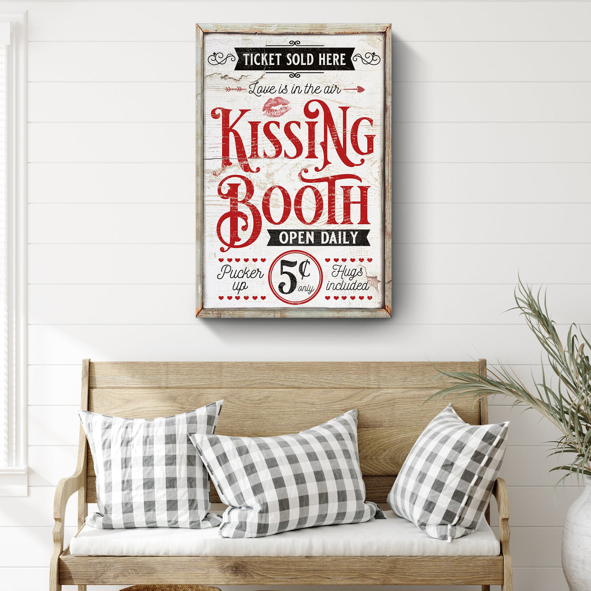 Valentines Day Kissing Booth Sign III