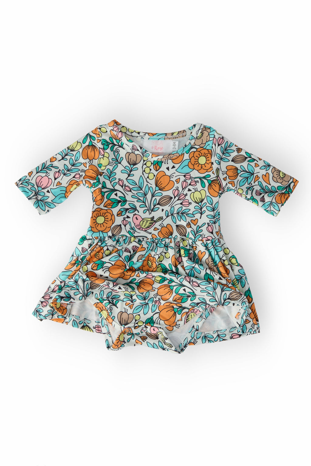 Vintage Vibes 3/4 Sleeve Twirl Bodysuit