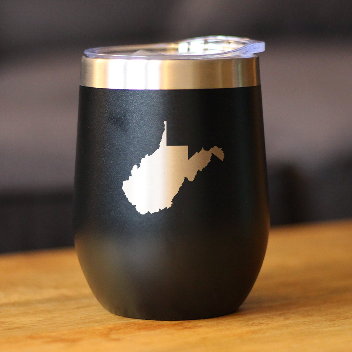 West Virginia State Outline - Wine Tumbler