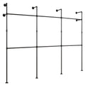 Wall Mounted Pipe Clothing Rack with 6 Hanging Rods