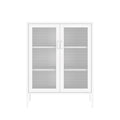 Metal Accent Cabinet with Adjustable Shelves - Black, Green, or White