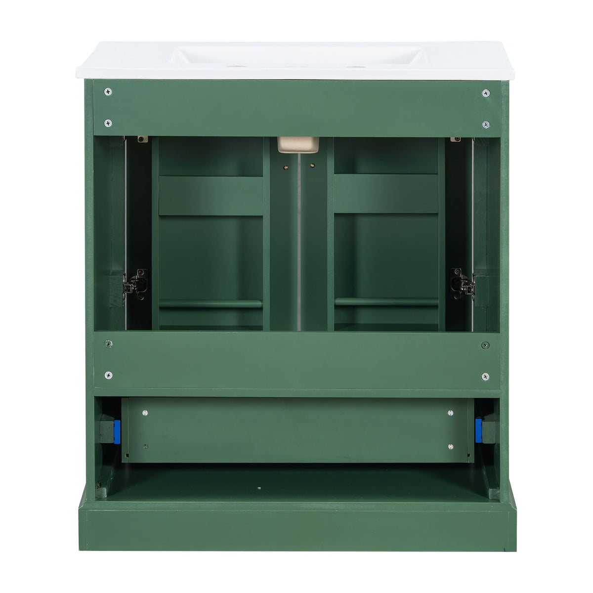 Bathroom Vanity with Sink and Soft Close Doors - White, Black, Green, or Gray