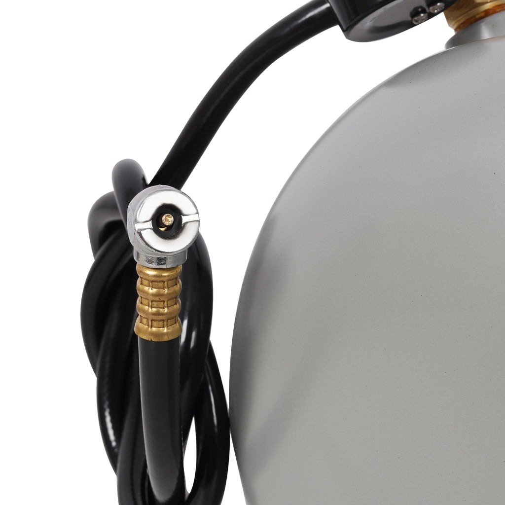 11 Gallon Aluminum Air Tank with Pressure Gauge and Hose - Metallic Aluminum