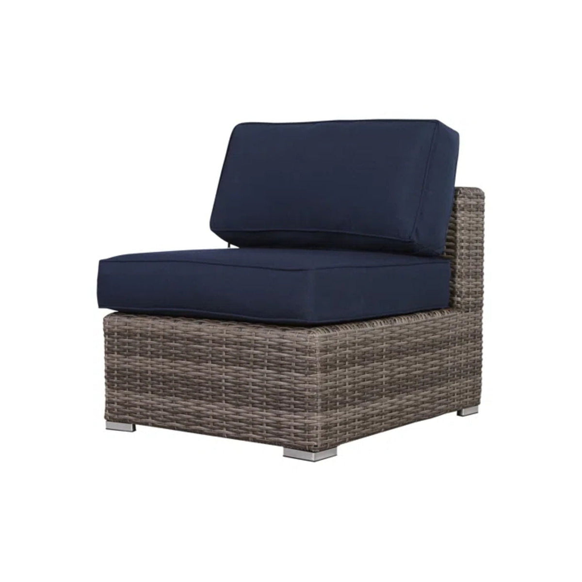 Wicker Outdoor Seating Group Set with Cushions and Table - Multiple Colors