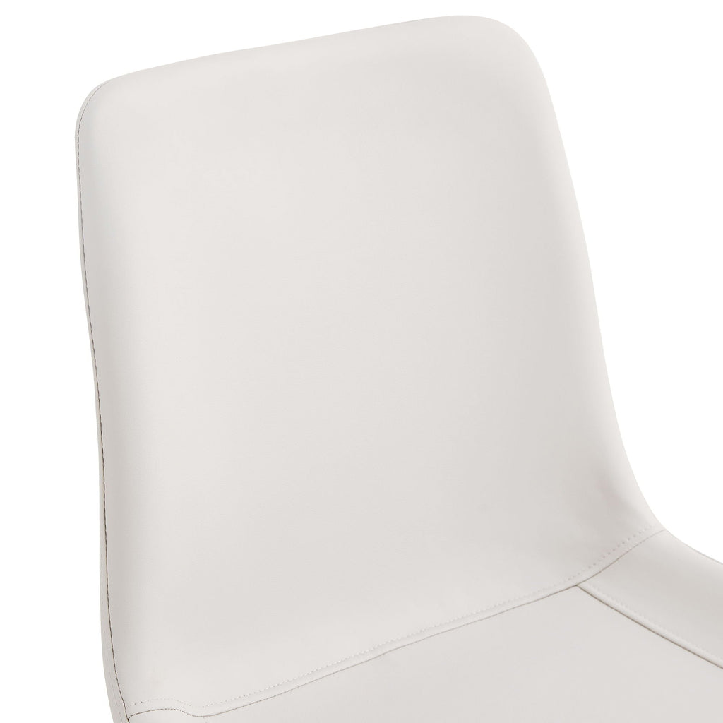 Modern Medieval Cushioned Chairs with Suede Backrest - Pearl Silver, White, or Gray