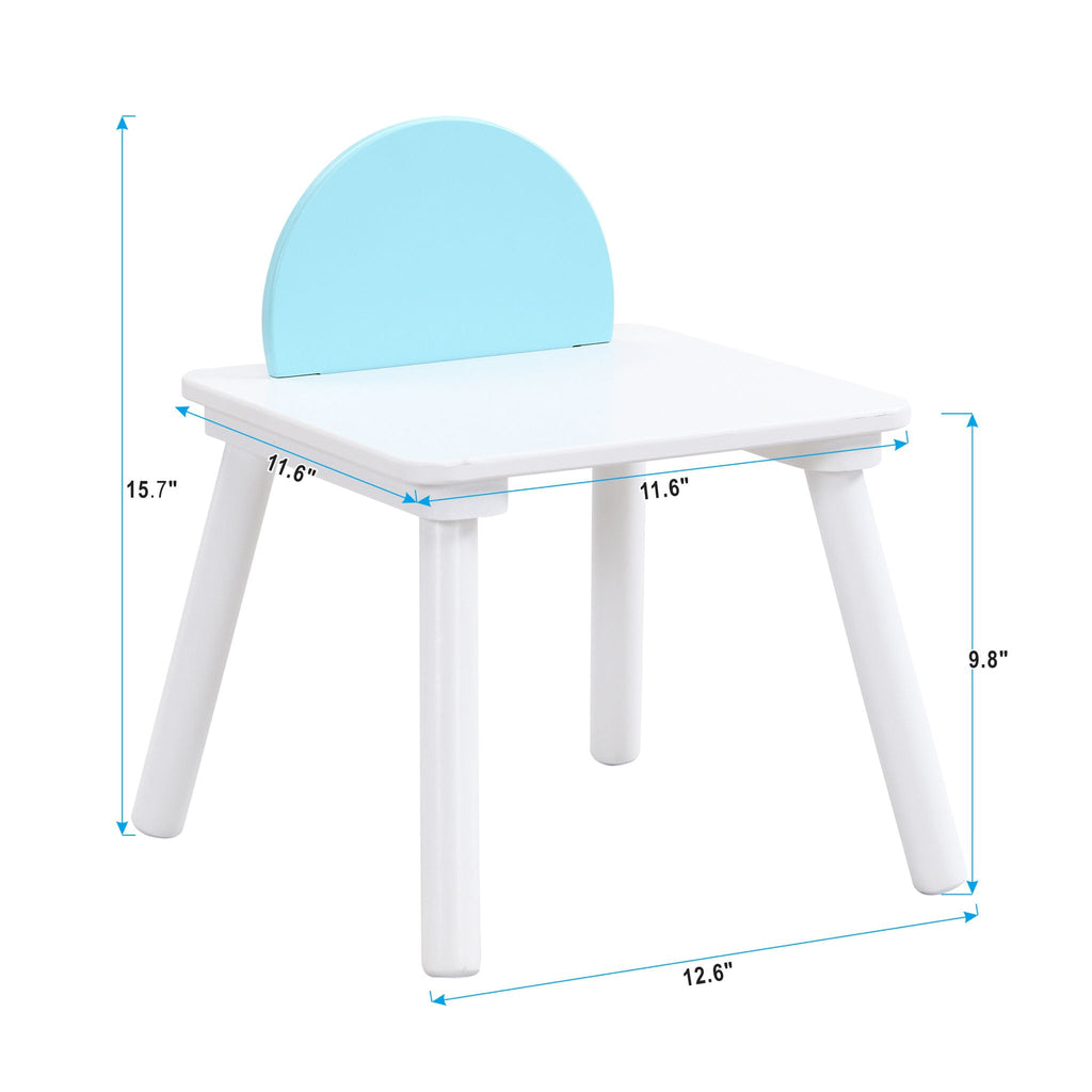 Children's Panel Table With Hidden Storage - White