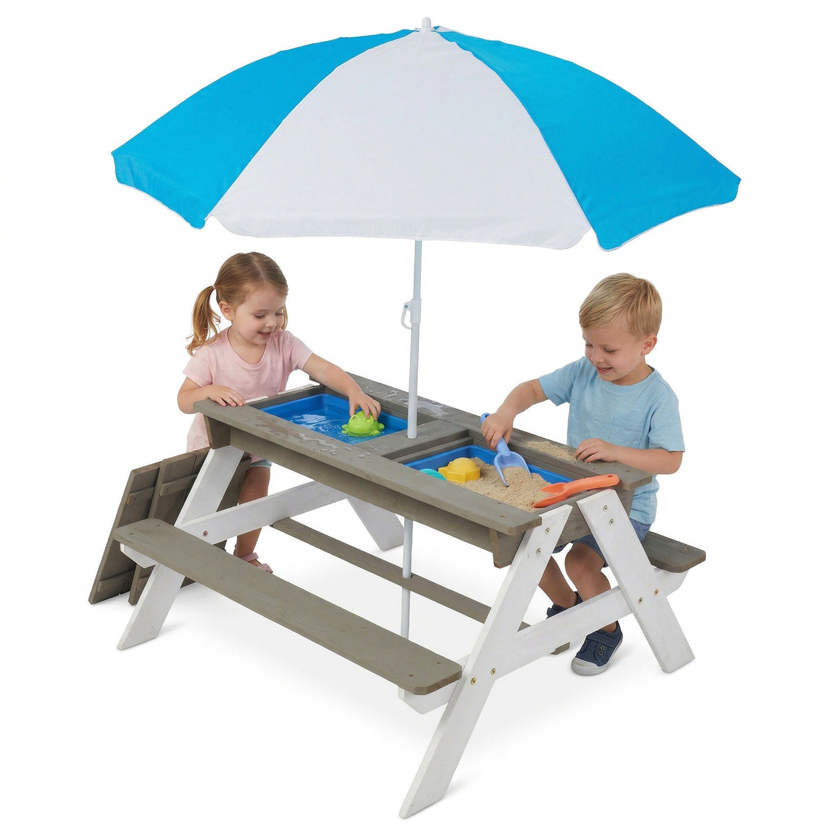 Kids Picnic Table with Sand and Water Table Conversion - Cedar Outdoor Table