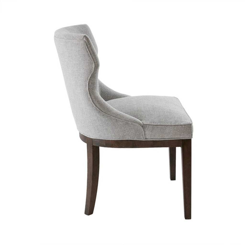 Gray Dining Side Chair Set with Solid Wood Legs - Mist Gray
