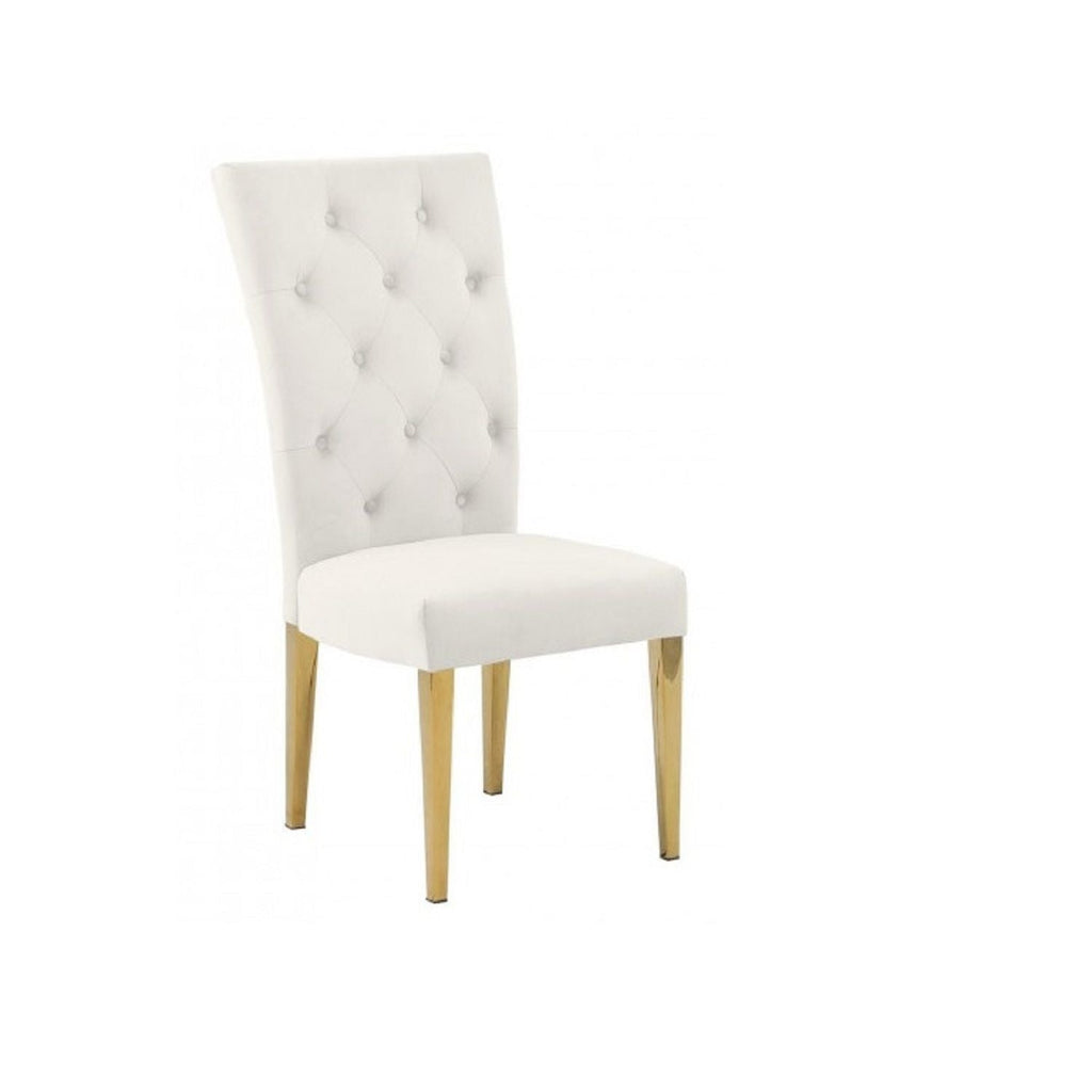 Modern Upholstered Dining Chair Set with Tufted Back - Multiple Colors