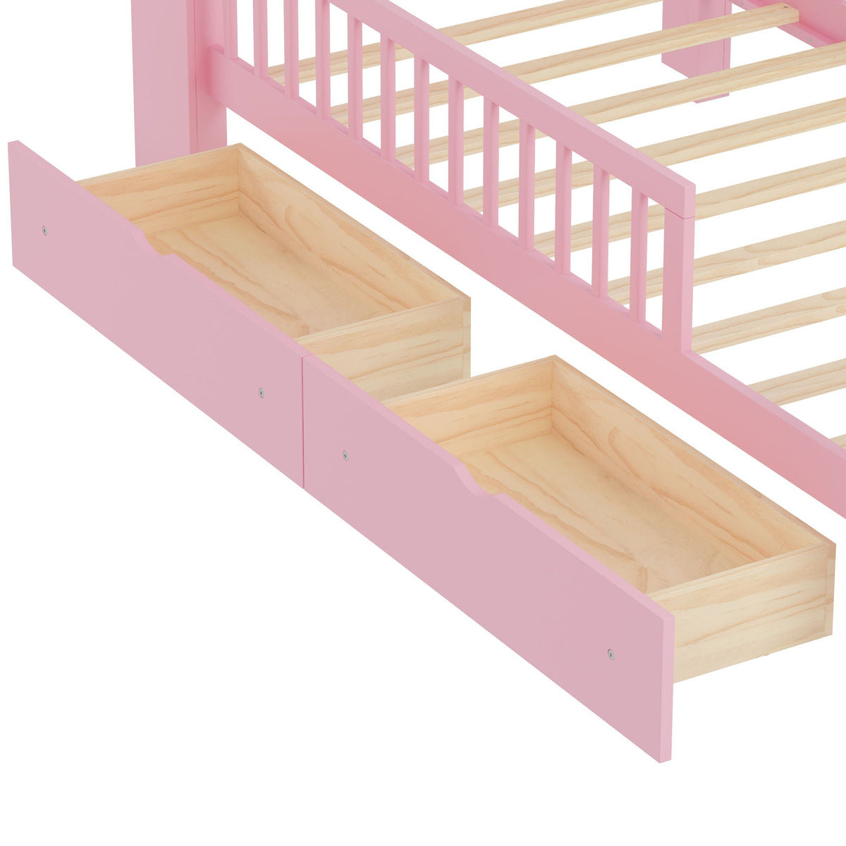 Twin Storage Bed with Headboard Rack & Under-Bed Drawers - Multiple Colors