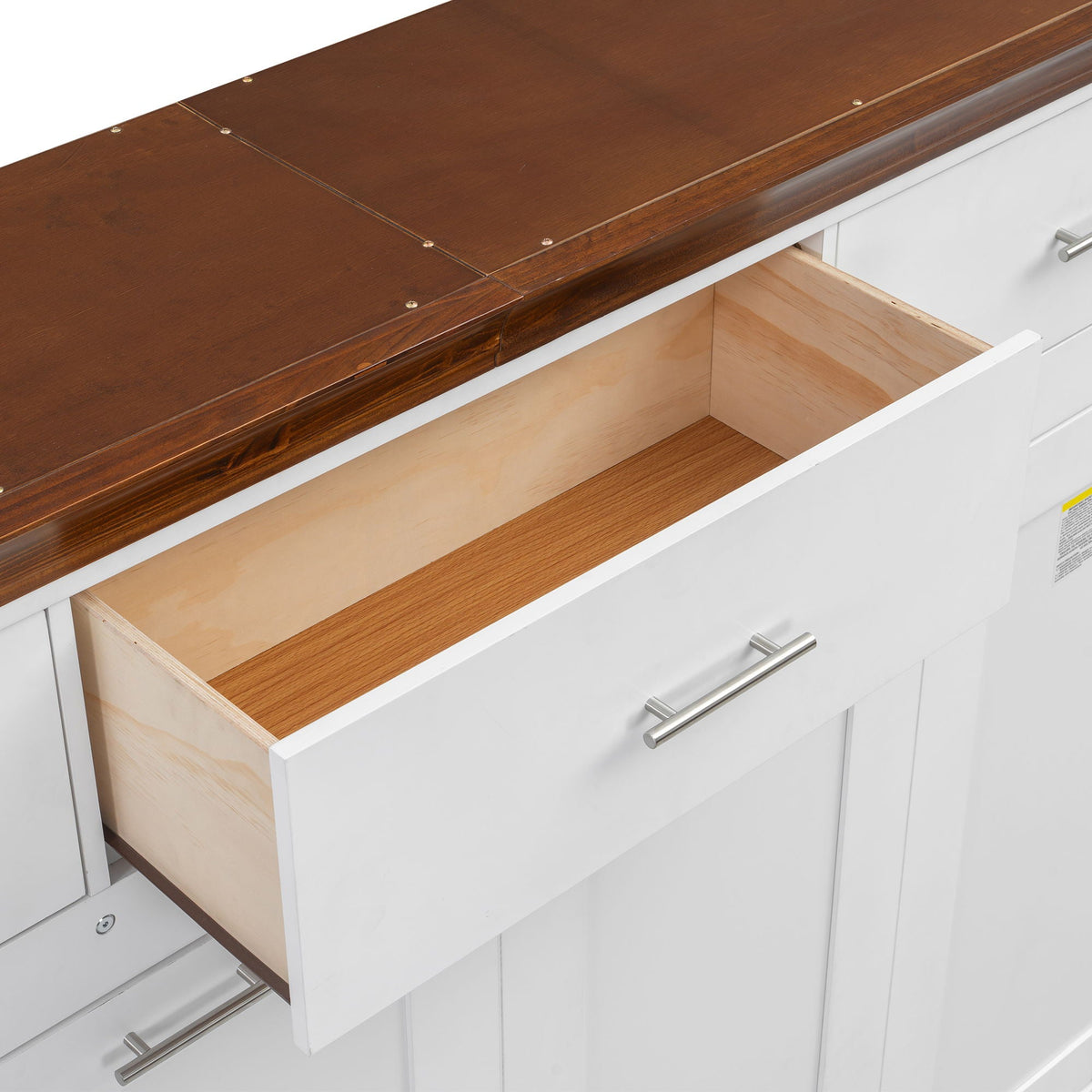 Twin Size Murphy Bed with 3 Drawers - White