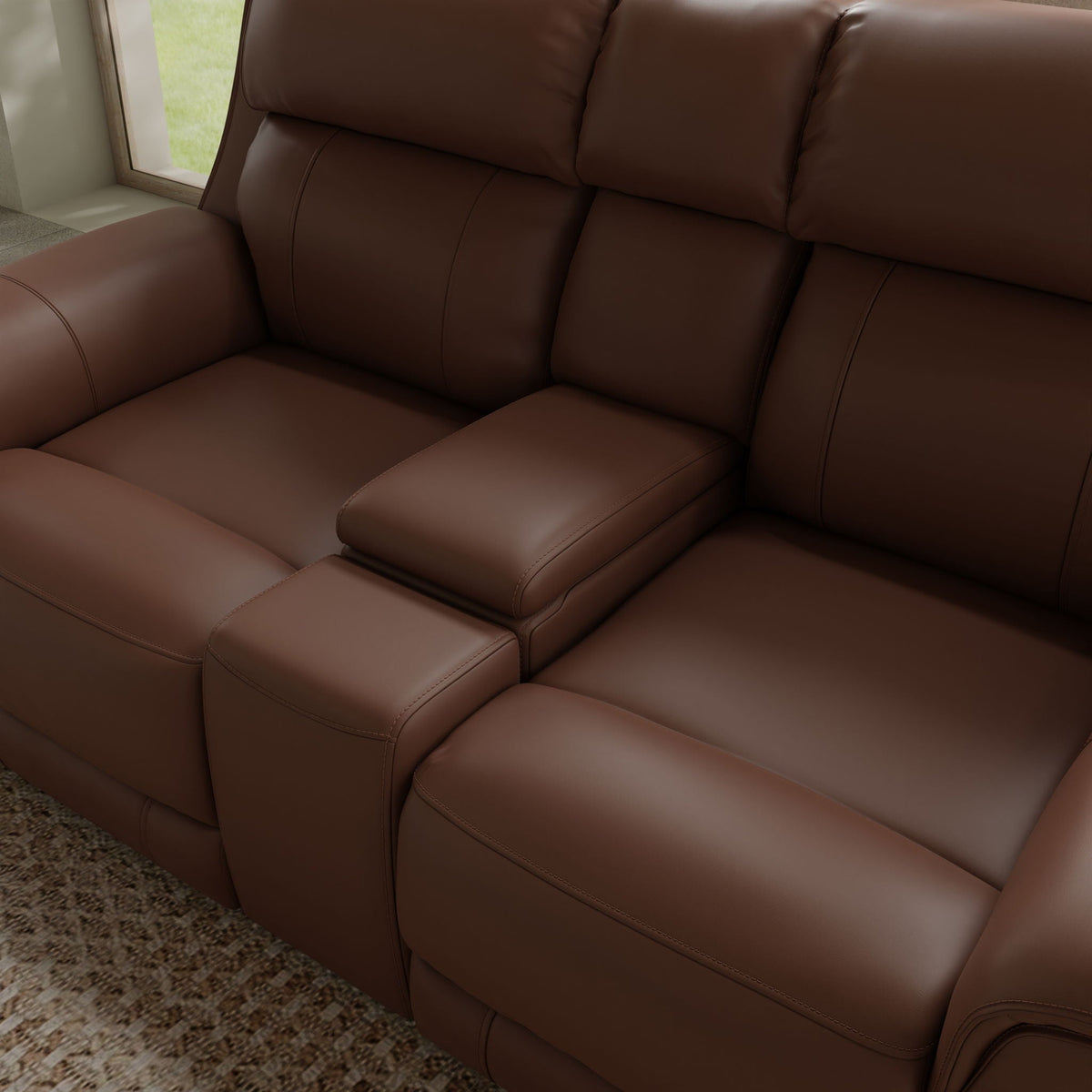 Dual Power Reclining Loveseat with Center Console - Multiple Colors