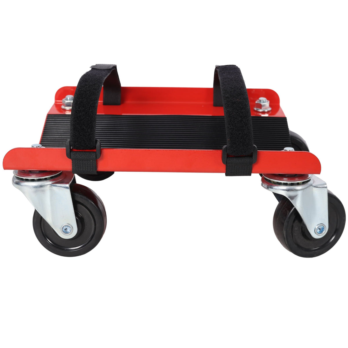 Heavy Duty Snowmobile Dolly V Slide with Swivel Casters - Steel, Red
