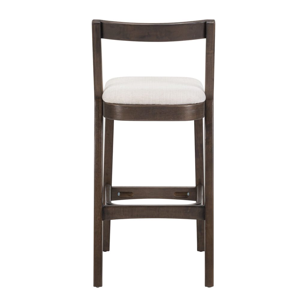 Jasper Indoor Barstool Set of 2 with Durable Rubberwood Seating - Dark Brown or Light Brown