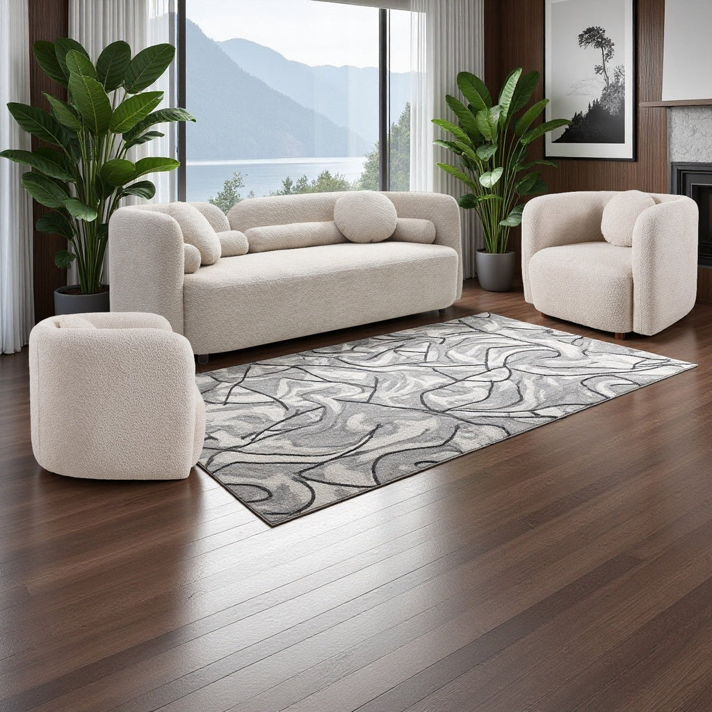 Granular Velvet Luxury Modern Couch for Living Room