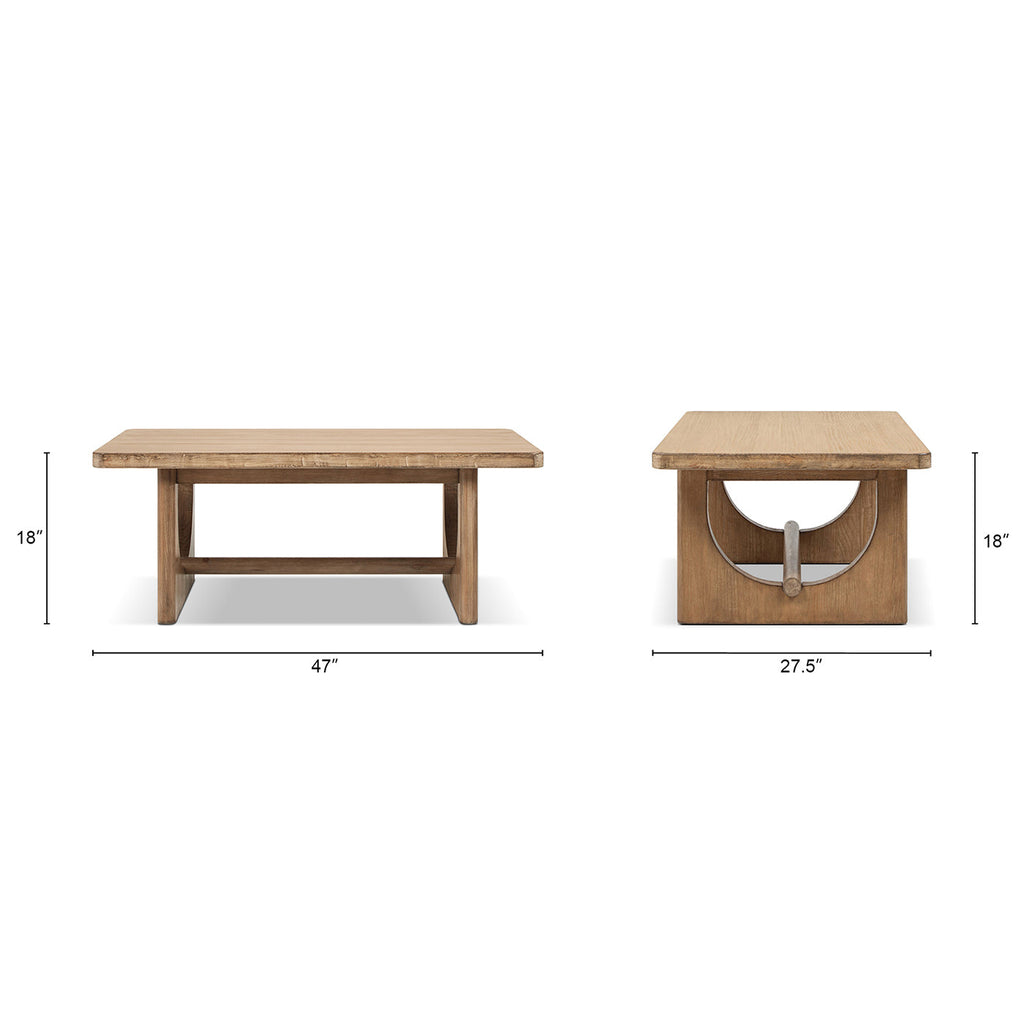 Turnkey 47" Coffee Table with Reclaimed Pine Wood - Antique