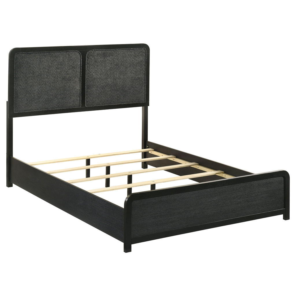 Cavelle 51-inch Upholstered Full Panel Bed Black