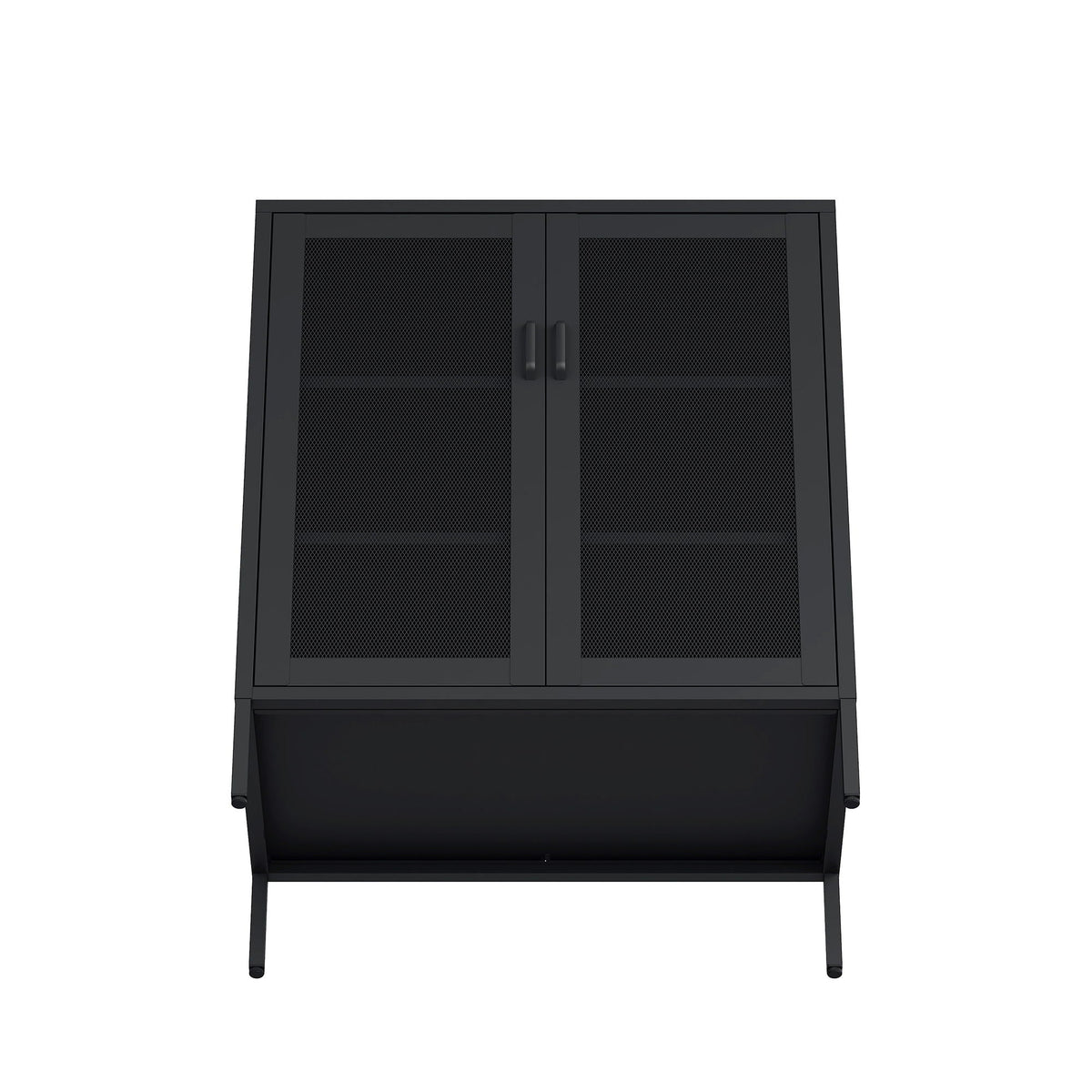 Metal Accent Cabinet with Adjustable Shelves - Black, Green, or White