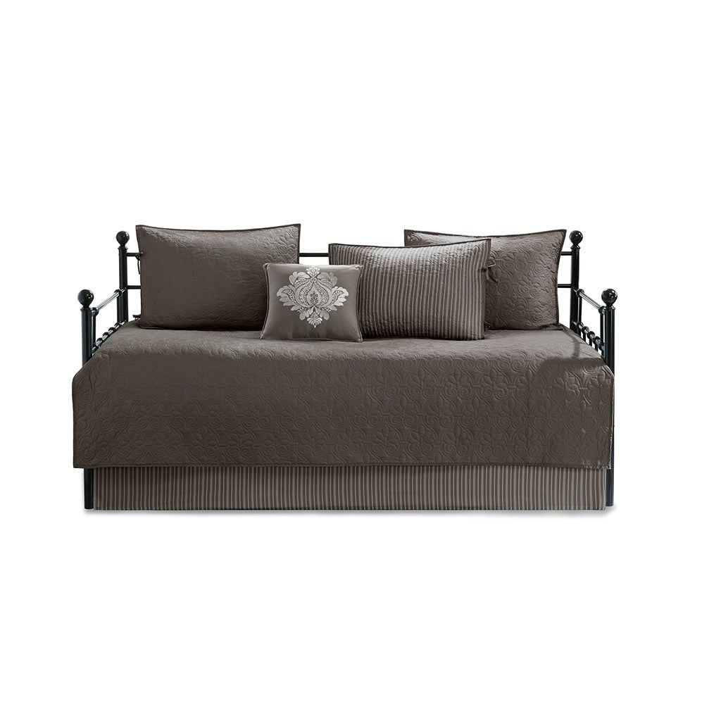 Reversible Daybed Cover Set with Antimicrobial Treatment – Dark
