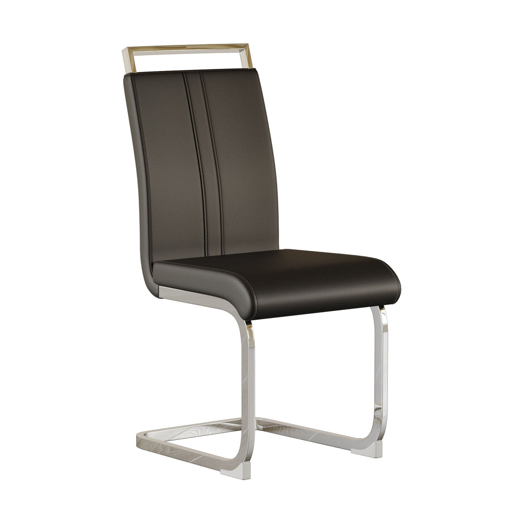 Modern Dining Chairs with Padded Seat and High Back - Black, White, or Dark Gray