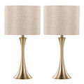 Contemporary & Modern Table Lamp Set with 3-Way Switch – Gold, Black, or Pearl Silver
