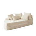 Semi Circular 2-in-1 Sofa Bed with Neck Pillow and Throw Pillows – Multiple Colors