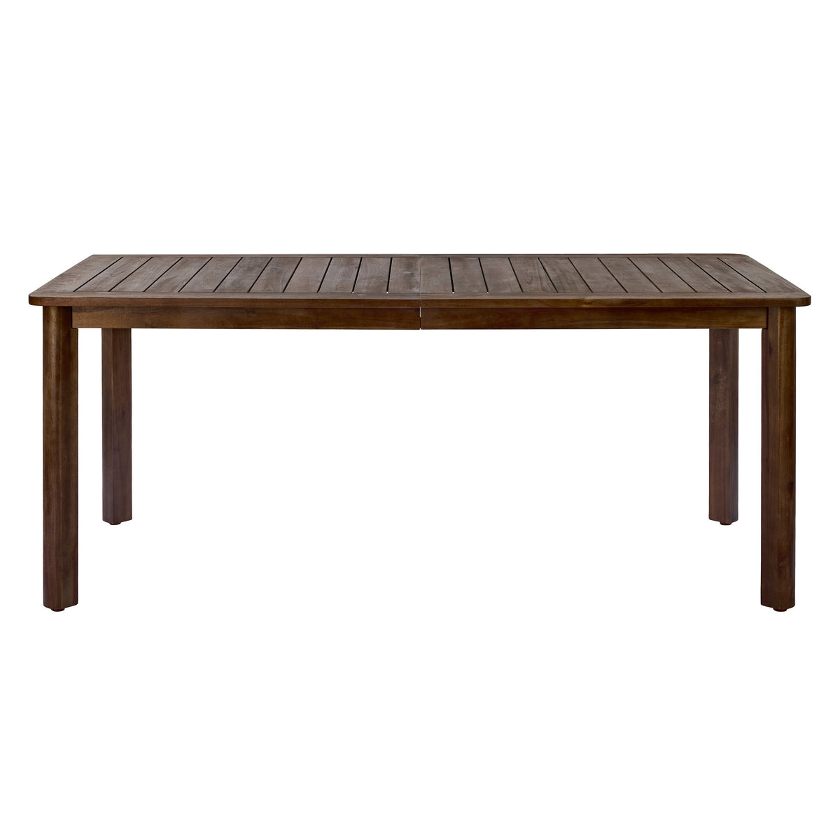 Rectangular Acacia Outdoor Dining Table with Slatted Top - Natural Wood