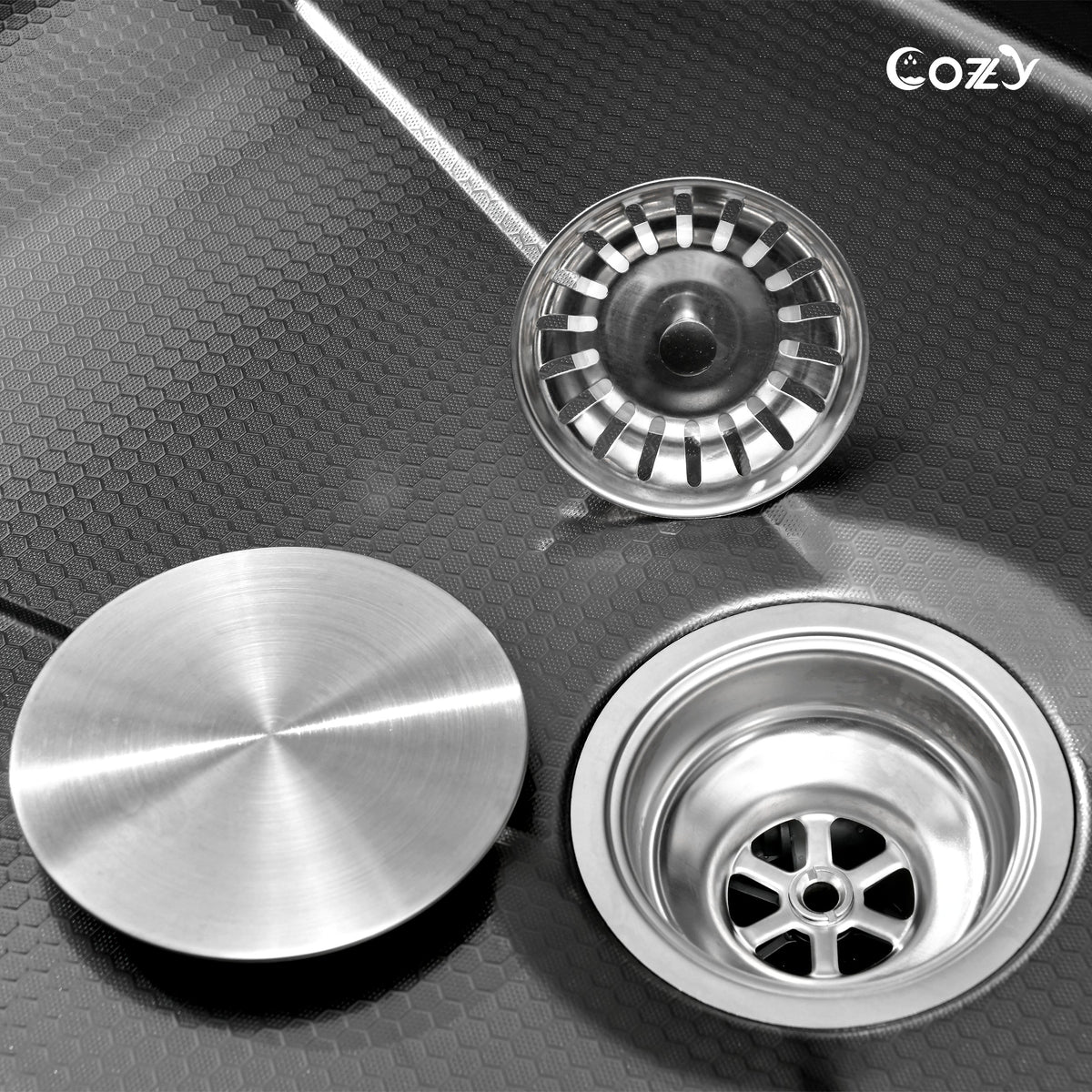 Stainless Steel Waterfall Kitchen Sink with Single Bowl - Black