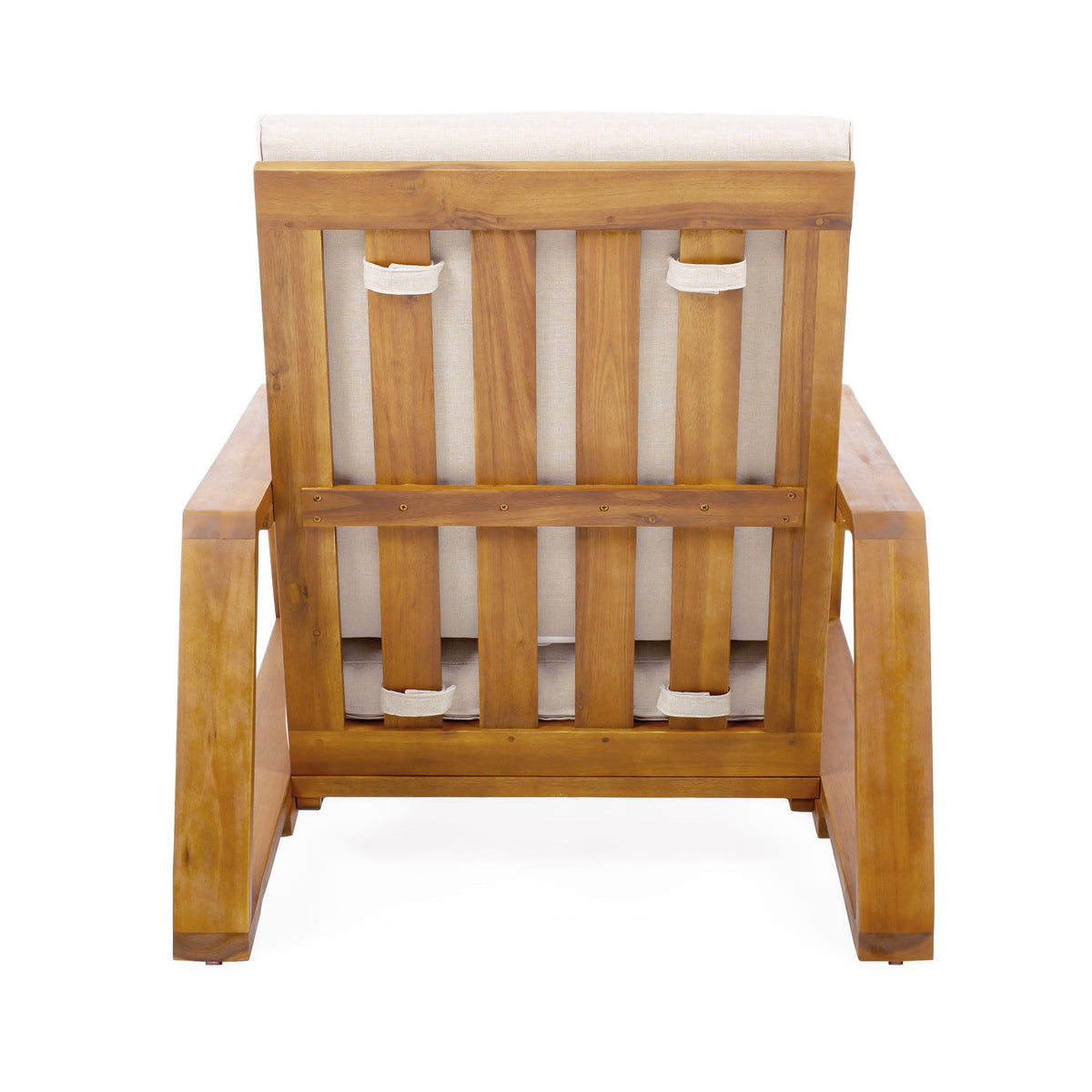 Outdoor Patio Lounge Chair Set of 2 with Cushions - White or Light Brown
