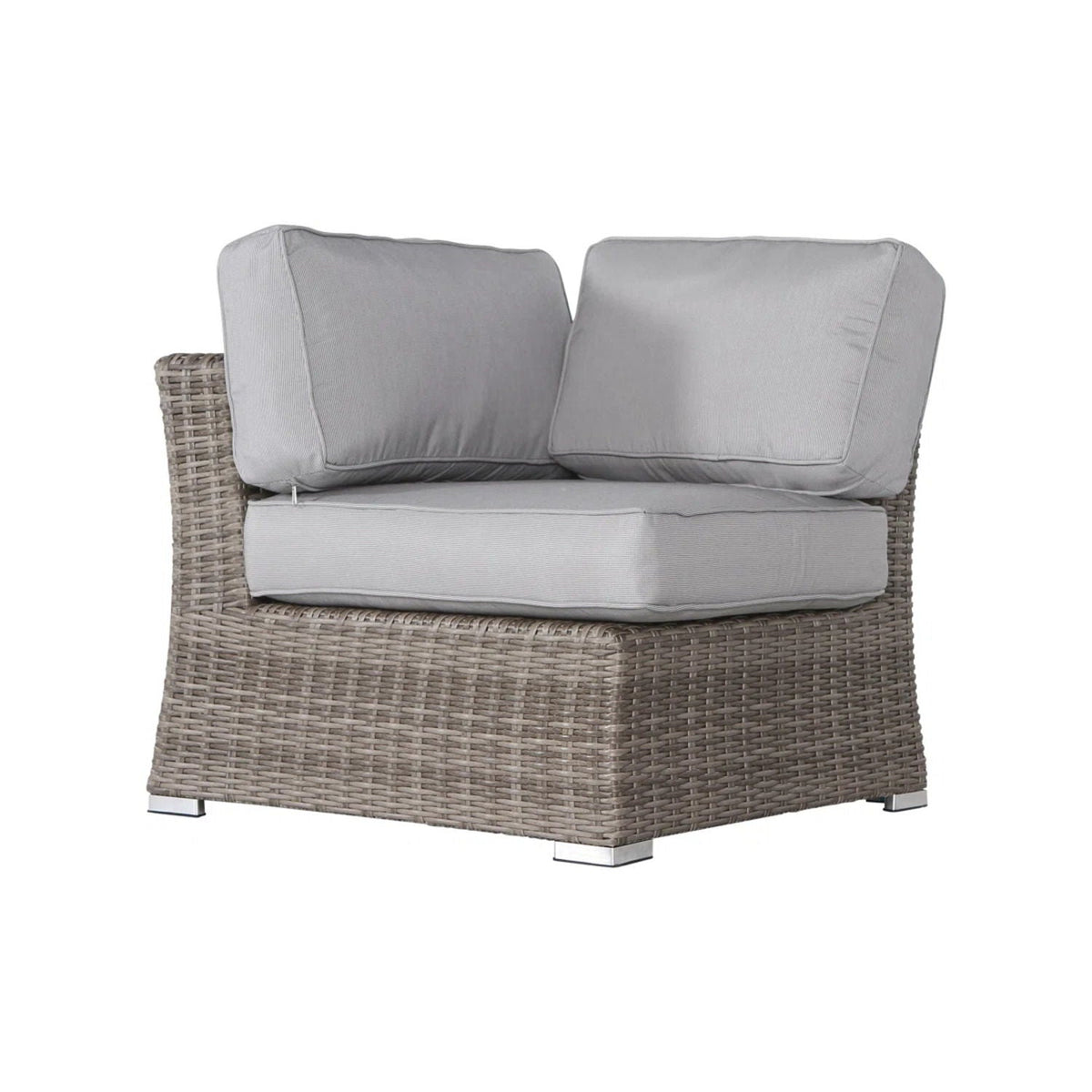 Outdoor Loveseat with Cushions - All-Weather Wicker - Light Brown or Dark Gray