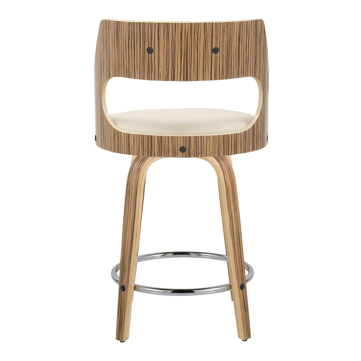 Cecina - Mid-Century Modern Fixed Height Counter Stool with Swivel